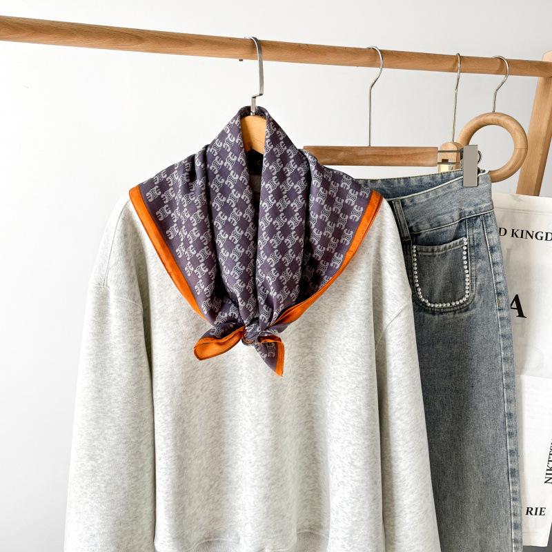 

70*70 см весенний желтый шелковый шарф с рисунком «елочка» из хлопка, ретро-модный шарф, женский маленький квадратный шарф 70*70cm