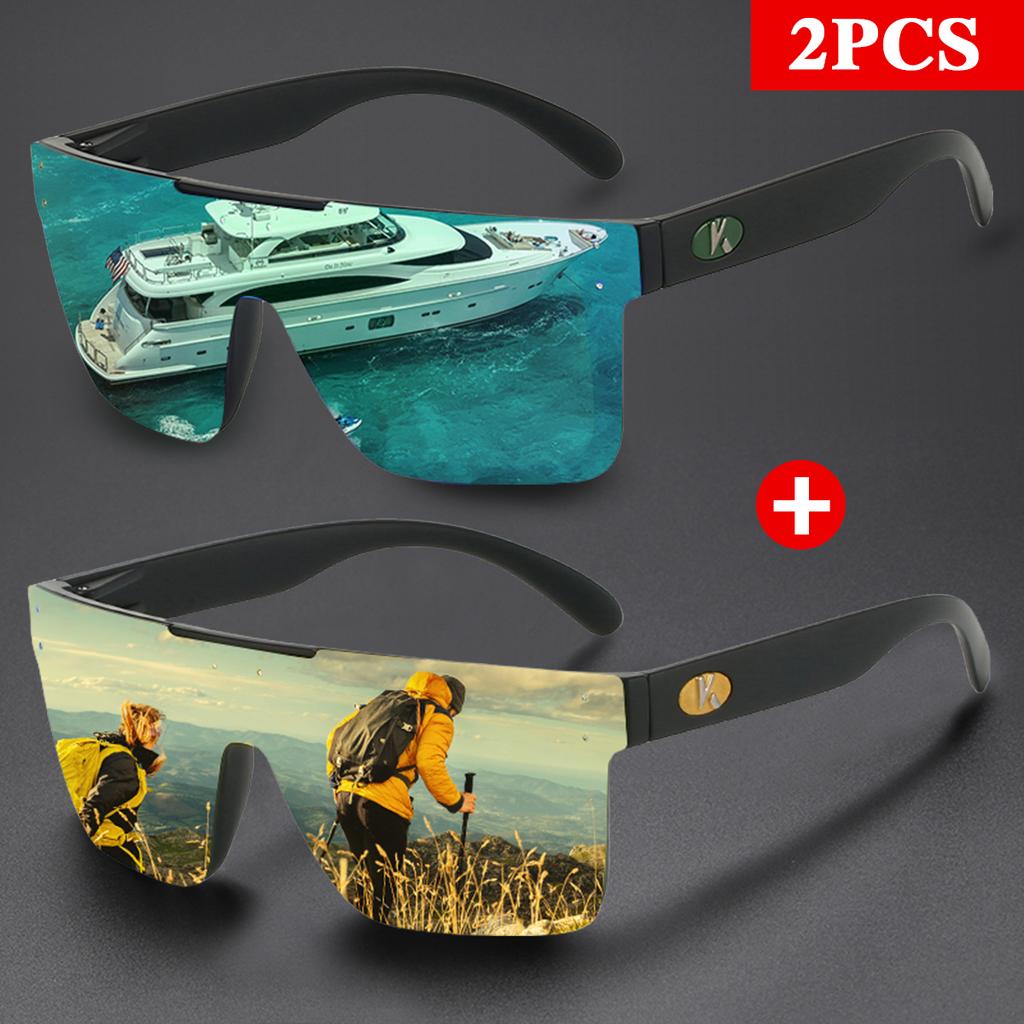 KAROS 2PCS Latest Outdoor Cycling Sunglasses for Men and Women Driving Glasses Sports Climbing Eyewear UV400 Bicycle Glasses