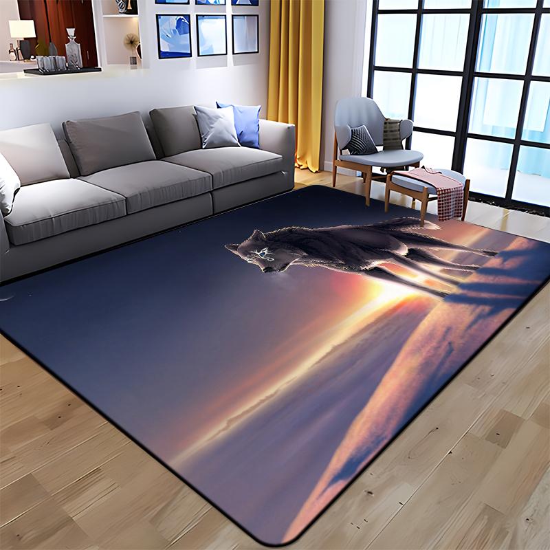 Best Selling Wolf Art Printed Carpet for Living Room Large Area Rug Soft Mat E-sports Chair Carpets Alfombra Gifts Dropshopping
