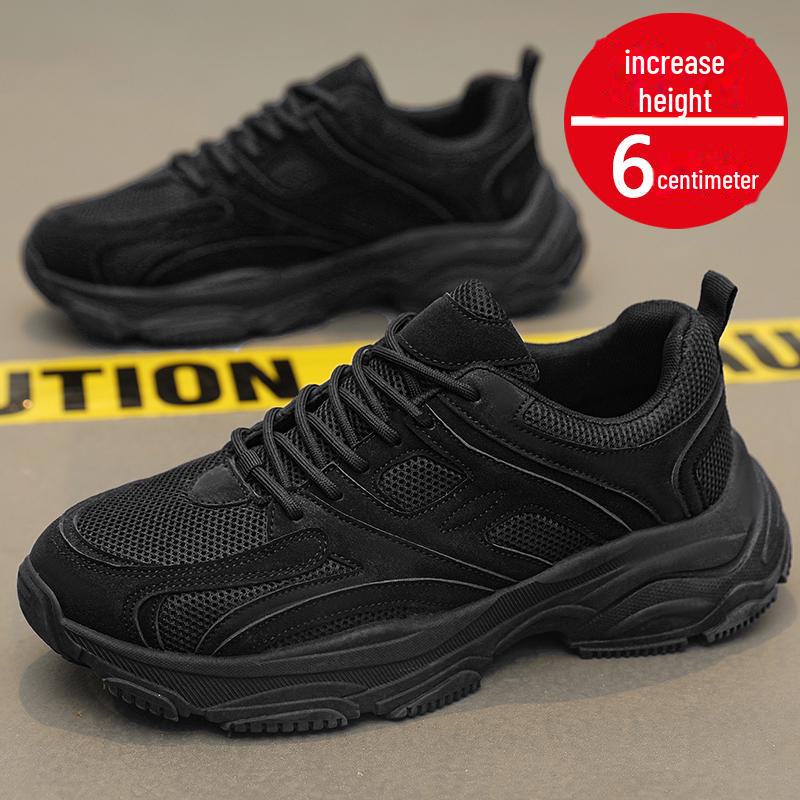 Men's Black Safety Shoes - Summer 2024: Durable, Trendy, Thick-Soled Construction and Sports Wear