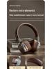 American Retro Style Over-Ear Headphones with Heavy Bass, Bluetooth 5.3 Wireless Headset