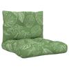 VidaXL Pallet Cushions 2 Pcs Leaf Pattern Oxford Fabric 360853