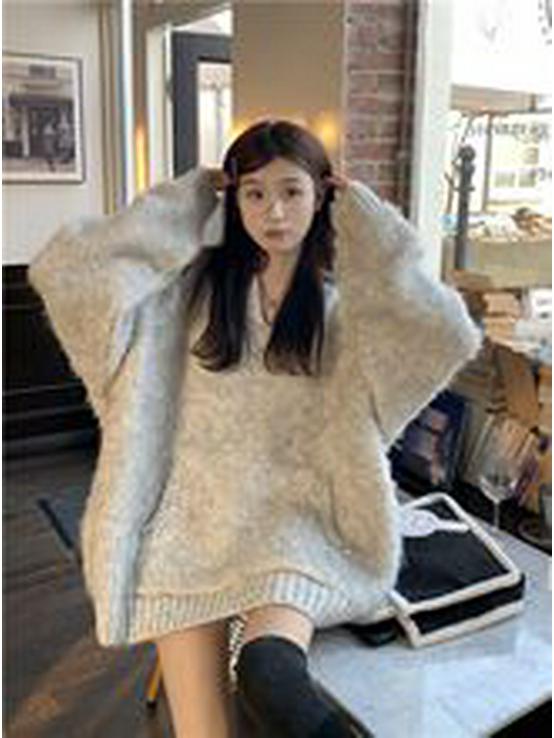 2025 Women's Autumn/Winter Wool Coat: Korean Style, Warm, Mid-Length, Double-Breasted, Age-Reducing, Loose Fit, Small Size.