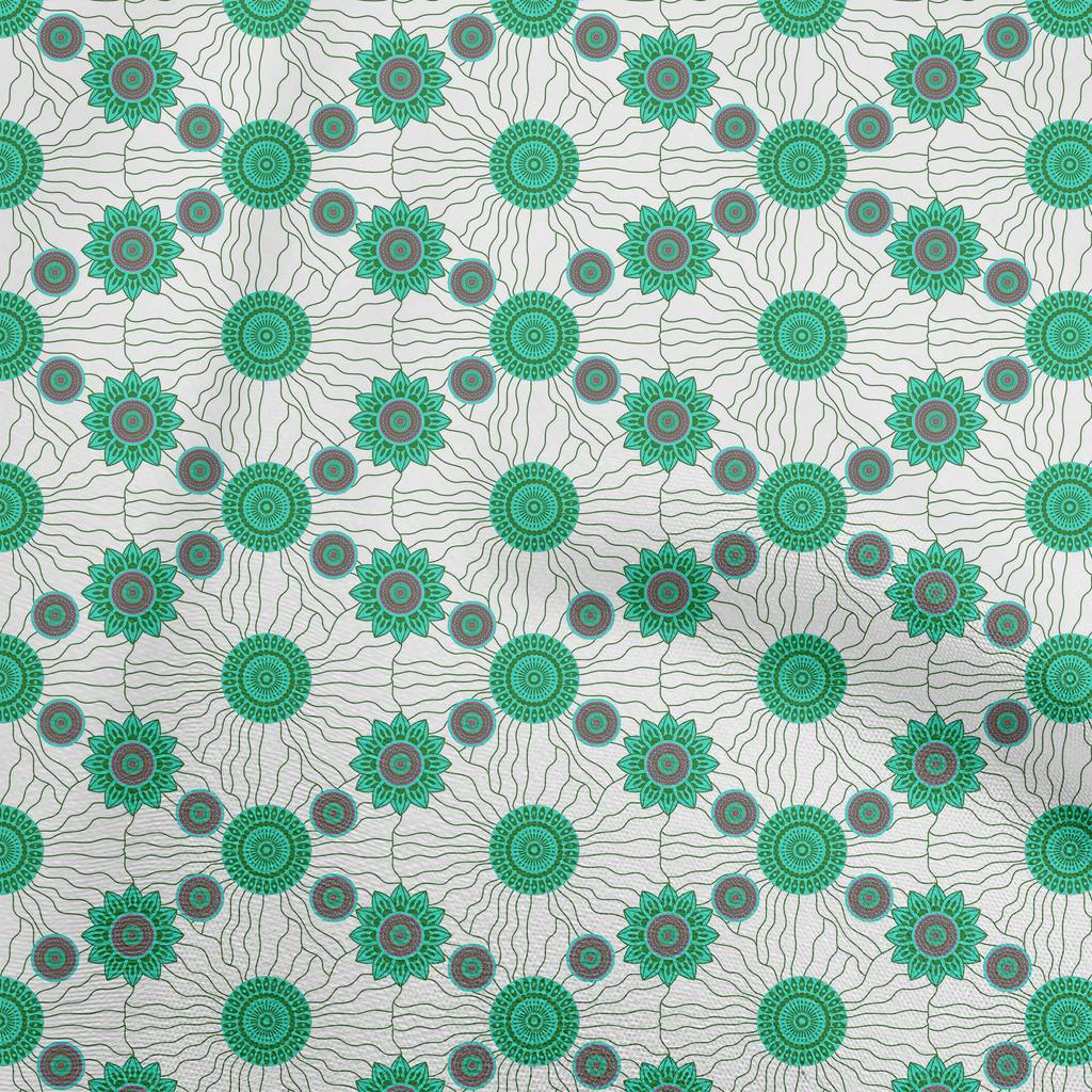 oneOone Cotton Poplin Dark Mustard Fabric Asian Block Sewing Material Print Fabric By The Yard 42 Inch