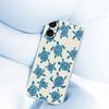 For iPhone 17 Case Blue Turtle Pattern Printing Straight Edge TPU Phone Back Cover