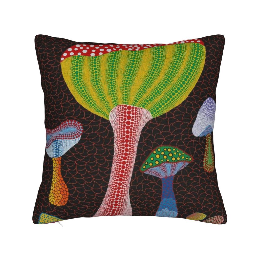 Yayoi Kusama Art Square Pillow Case Polka Aesthetic Cushion Cover Vintage Zippered Decorative Throw Pillow Case Cover for Seat