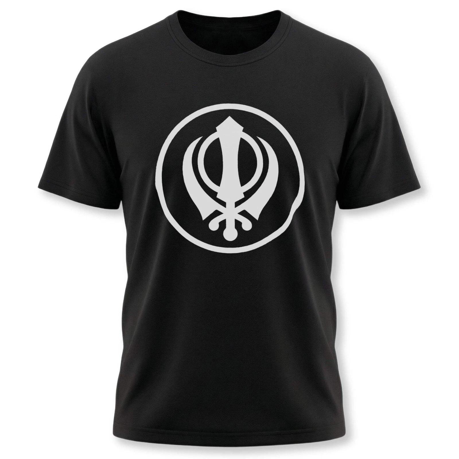 Khanda Sikh Symbol T-Shirt | Religious Punjabi Khalsa Graphic Tee Shirt XXL