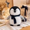 Soft Plush Penguin Stuffed Animal Toy with Scarf Large Size Cuddly Plushie for Kids and Collectors Indoor Use