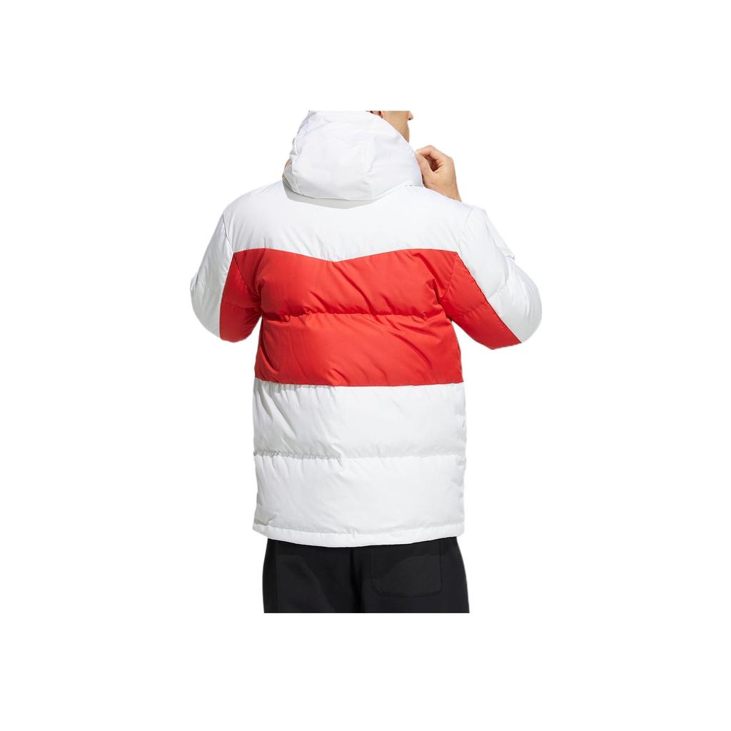 Adidas Logo Patchwork Hooded Long Sleeve Down Jacket Men Outerwear Multicolor HN2091