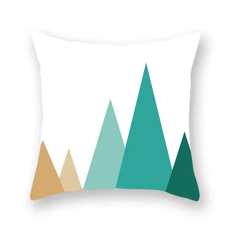 New 45*45Cm Color Teal Blue Cushion Cover Pillow Cases Arrow Geometric For Living Room Home Sofa Chair Decorative Pillowcases