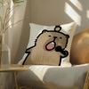Cute Animal Cartoon Friend Capybara Pillow Case DoubleSided Plush Sofa Cushion Covers Organic Breathable Invisible Zipper