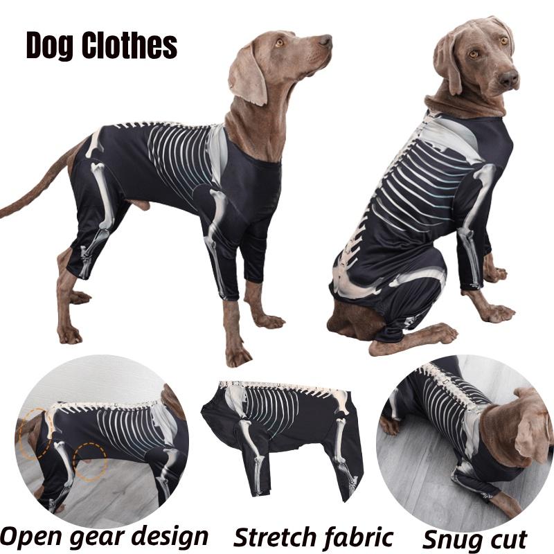 Premium Polyester Dog Clothes For Halloween Transform Your Dog Into A Cool Skeleton