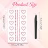 5 Sheets Self Adhesive Face Gems for Makeup with Tweezers, Pearl Stickers 3D Heart Star Moon Shape Jewels Face Rhinestone Stickers Hair Accessories