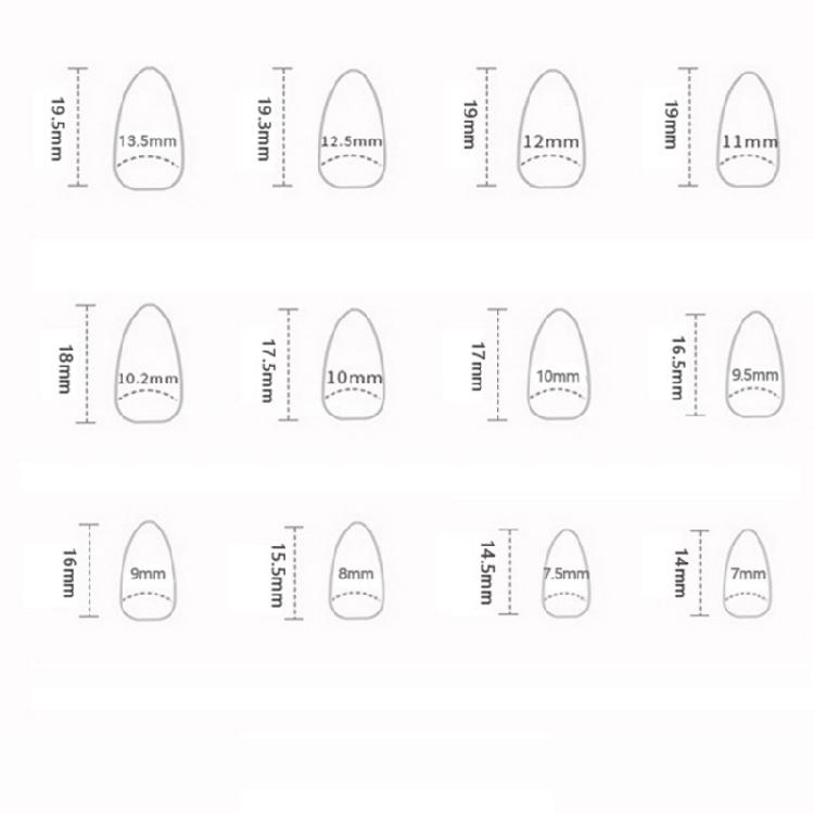 24 künstliche Fingernägel zum Aufkleben, Mandelform, French-Design, künstliche Nägel, Geschenk für Frauen und Mädchen