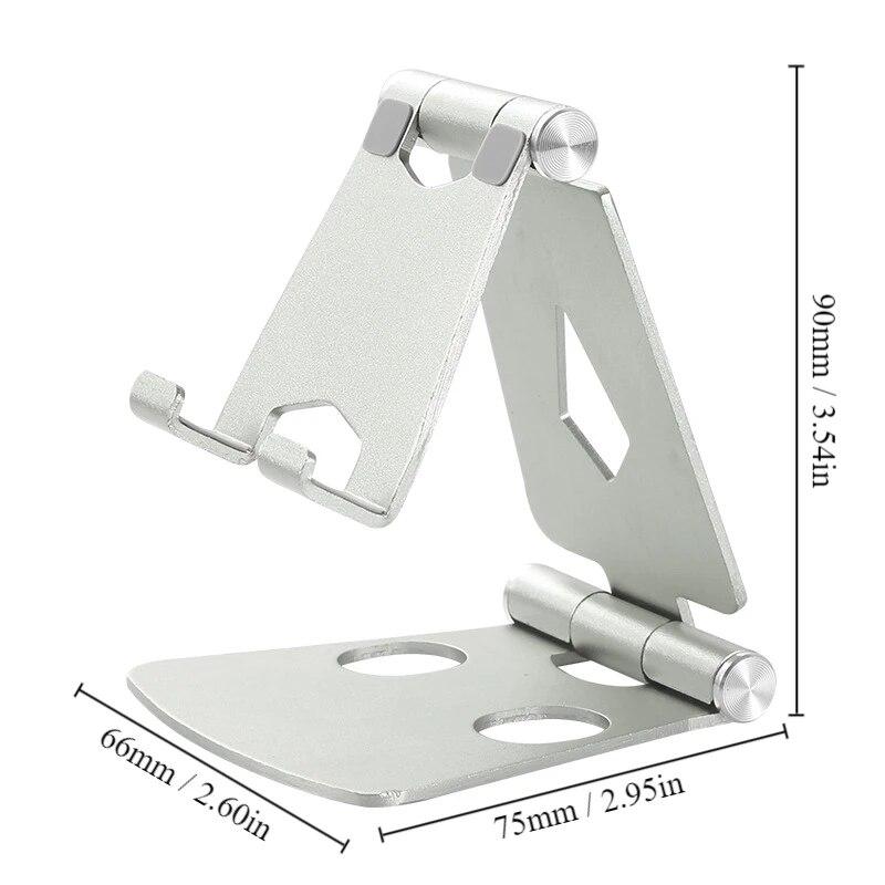 Metal Mobile Phone Holder Stand On Desktop Aluminum Alloy Tablet Holder For IPhone/IPad/Xiaomi Universal Table Cell Phone Stand
