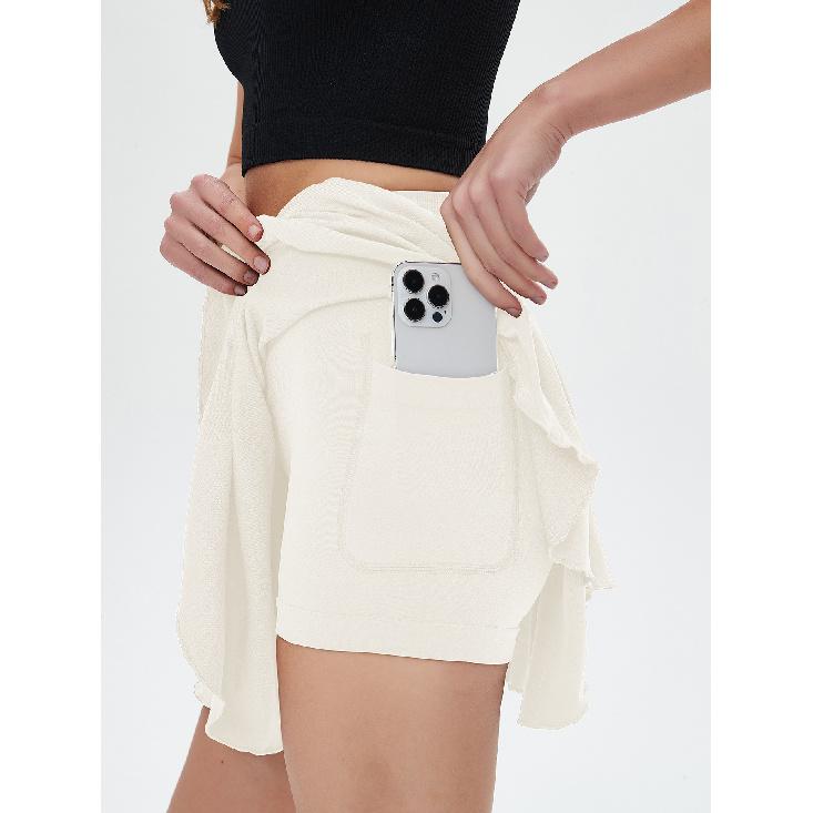 Tennis Skirt, Yoga Badminton Pleated Skirt, Fitness Sports Short Skirt, Running Anti Light Yoga Short Skirt For Women