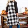 Womens Plaid Open Front Cardigan Sleeveless Pockets Drape Lightweight Vest Coat