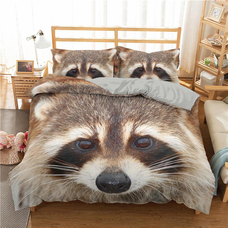 Print Cartoon Animal Dachshund Bedding Set Bedroom Decorative Quilt Cover With Pillowcases Cute Pet Dog,Dinosaur,deer,unicorn