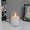LED Electronic Candles Light Remote Control Timer Flicker Flameless Lamp Clear Acrylic Battery Powered Wedding Party Christmas