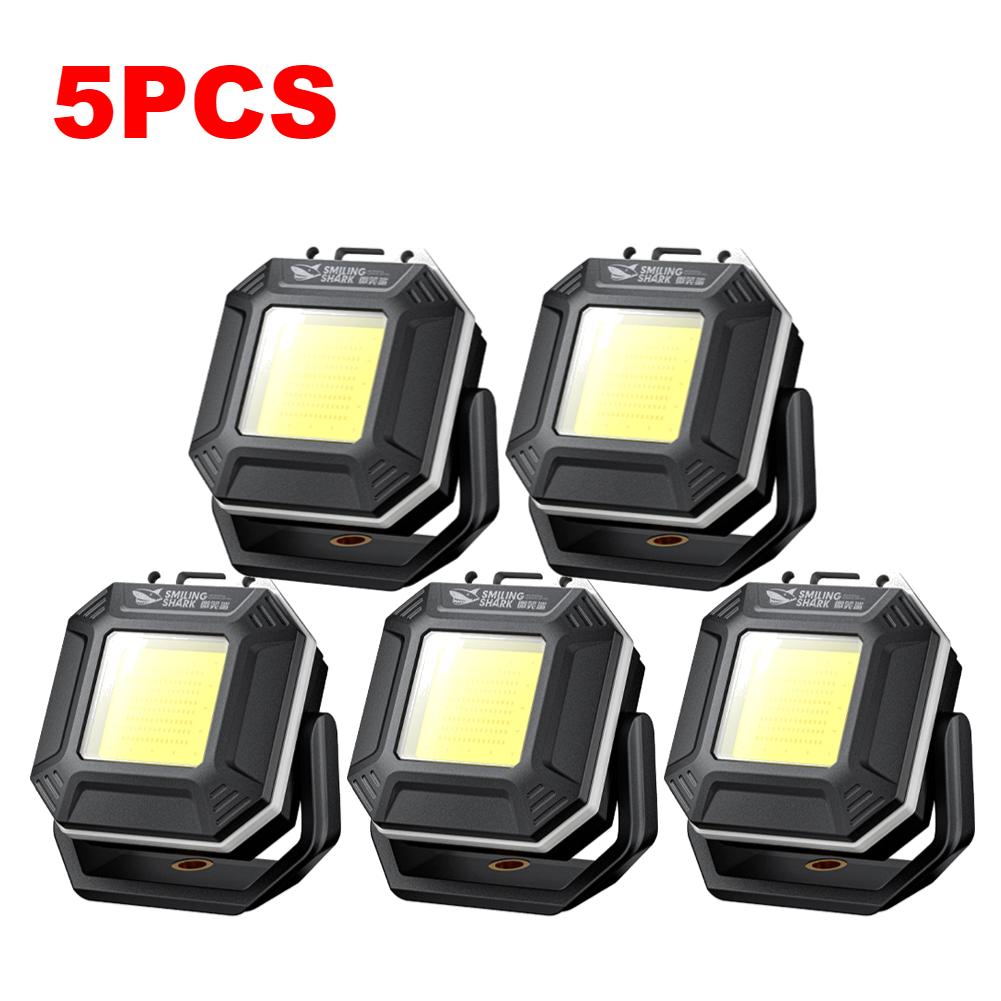 1-10PCS COB LED Work Light With Magnetic Base 180 ° Adjustable Angles Inspection Lamp Waterproof Outdoor Emergency Flashlights