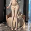 Women Lace Patchwork Suspender Integrated Sexy Solid Thigh High Stockings