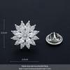 Elegant Zircon Sunflower Brooch: High-End Lapel Pin with Niche Anti-Exposure Button for Women