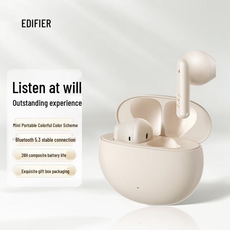 Edifier N2 Wireless Bluetooth Semi-in-ear Earbuds with Active Noise Cancellation