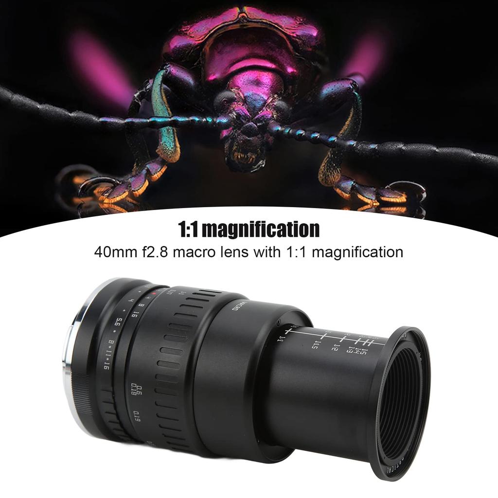 40mm APS C Macro 1X Large Manual Focus for Nikon Z Mount Cameras F2.8 Lens, Magnification, F2.8 Aperture, (ZFC, Z6, Z7, Z50, Z5, Z6II, Z7II, etc.)