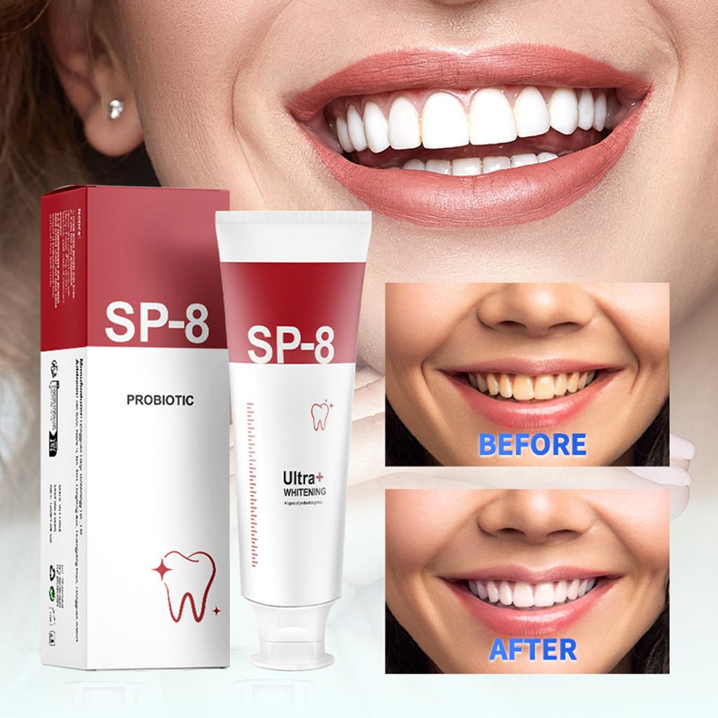 Sp8 Super Whitening, Sp8 Toothpaste, Super Whitening Teeth, Probiotic Whitening Toothpaste, Deep Cleaning Care Toothpaste, Fresh Breath