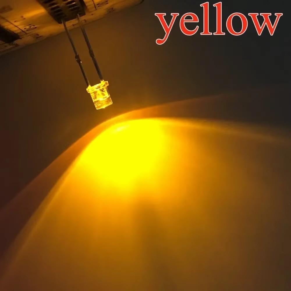 100Pcs Flat Top LED Light Diodes Ultra Bright LED Lamp Bulbs Light Emitting Bulbs  Ambient Lighting