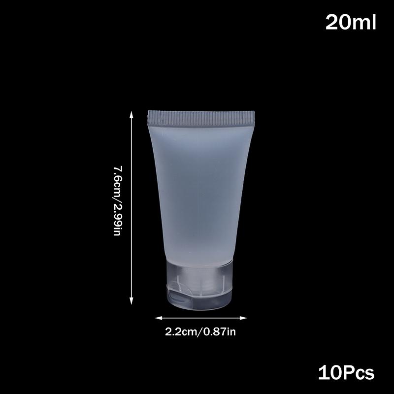 10Pcs Squeeze Lotion Container Refillable Bottle Travel Pack Empty Matte Clear Tube Cosmetic Cream Lotion Shampoo Bath Dispenser