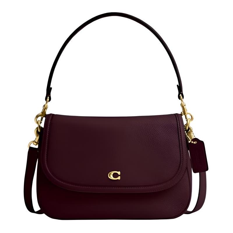 

COACH Legacy 26 Gold Buckle Magnetic Closure Cowhide Crossbody Handbag Medium Women s Burgundy золотий