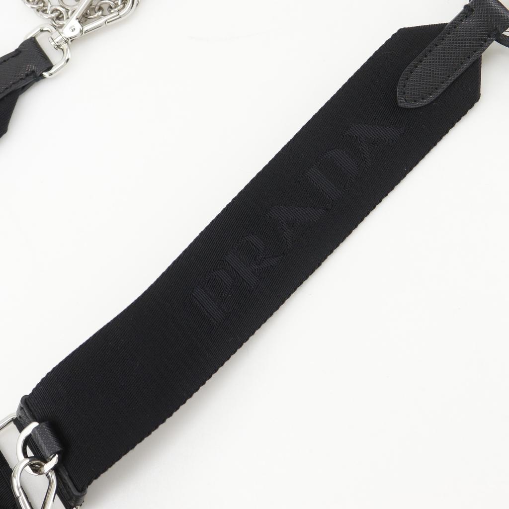 PRADA Re-edition 2005 Re-nylon Shoulder Bag 1BH204 NERO black Nylon/Safiano Women Used
