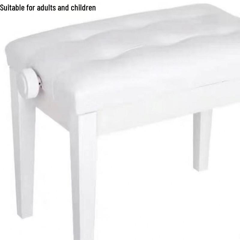 Adjustable Leather Music Stool with Storage Box