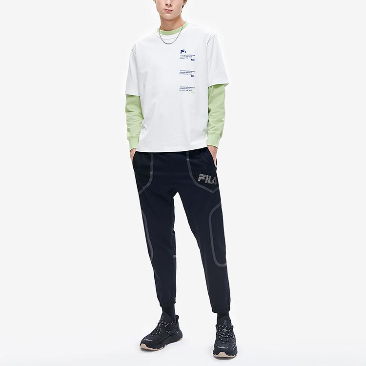 New FILA T Shirts Men's Rinse Snow F11M229118FWT