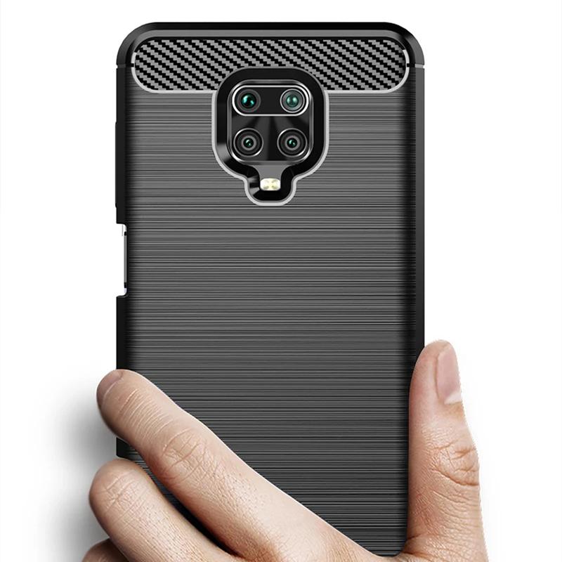 For Cover Xiaomi Redmi Note 9 Pro Case For Redmi Note 9 Pro Capas Shockproof Carbon Fiber TPU Soft Cover Redmi Note 9 Pro Fundas