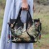 Ethnic Style Bag Embroidered Large Capacity Shoulder Strap Crossbody Bag Retro Canvas Embroidered Single Shoulder Handbag