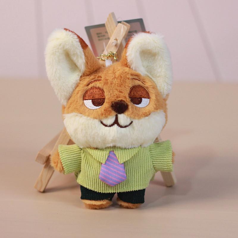 Zoo Animal Plush Pendant Doll Toy Stuffed Keychain Backpack Bag Ornaments Cute Judy Nick Fox Rabbit Kids Christmas Gifts
