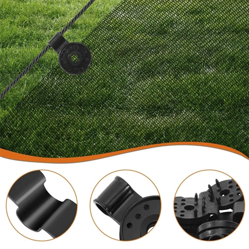 100 Pcs Reusable Garden Clamp Sun Shade Clips Portable Plastic Round Fixing Net Accessory For Outdoor Fishing / Fiking / Picnics