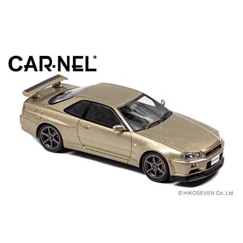 CARNEL 1/43 Nissan Skyline GT-R Mspec Nur (BNR34) 2002 Silica Brass Finished Model CN430201