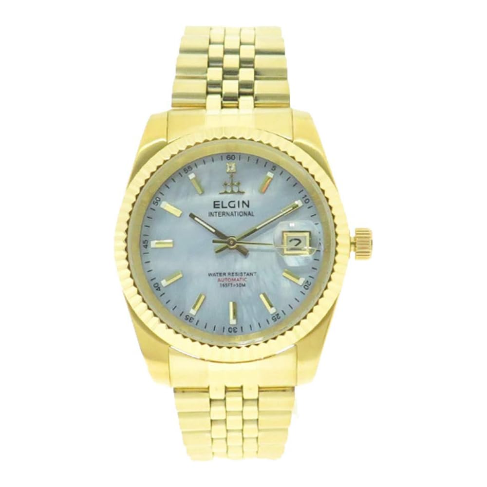 Elgin Automatic Men s Watch FK1428G-CL Shell Dial Gold