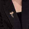 Temperament Ribbon Crystal Brooch High-End Female Retro High-End Bow Corsage Pin Suit Dress Accessories