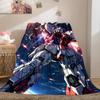 Mobile Suit Gundam Luxury Flannel Lightweight Blanket Home Decor Sofa Bed Travel Cover LXR107