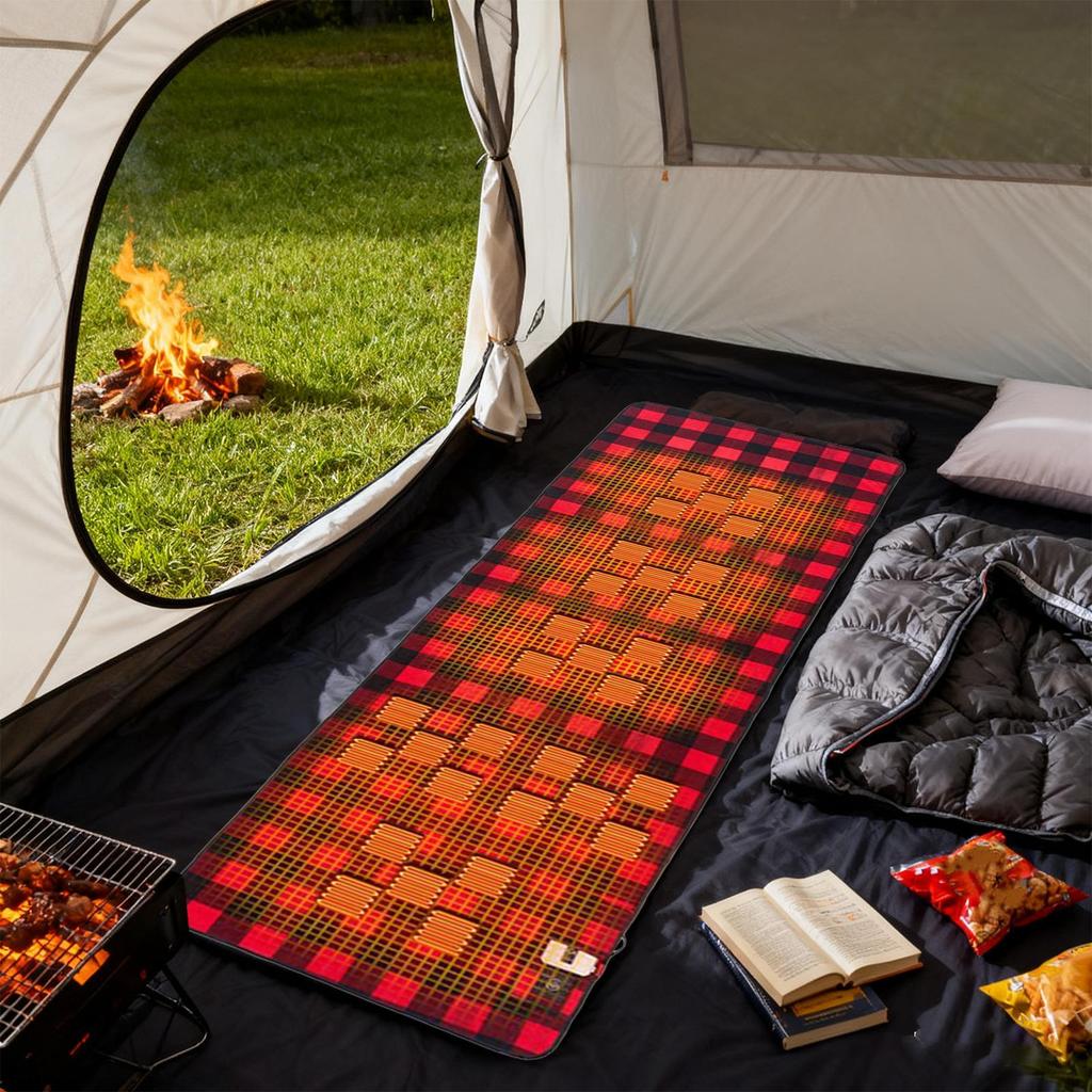 Heated Pad for Sleeping Bag Outdoor Camping 3 Speed Adjustment Winter Cotton USB Interfaces Electric Heating Sleeping Pad