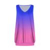 Tank Topy Damskie Luźne Bez Rękawów Dekolt w Serek Retro Nadruk T-shirt Damskie Casualowe Letnie Bluzki