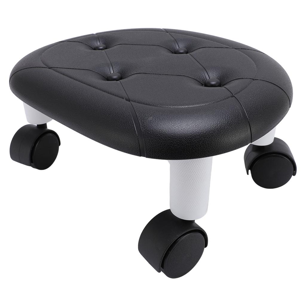 Low Rolling Stool with Wheels Ergonomic Heavy Duty Short Rolling Seat for Bedroom Living Room