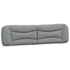 LED Bed Frame without Mattress  Hvar  Light Grey 200x200 cm Fabric