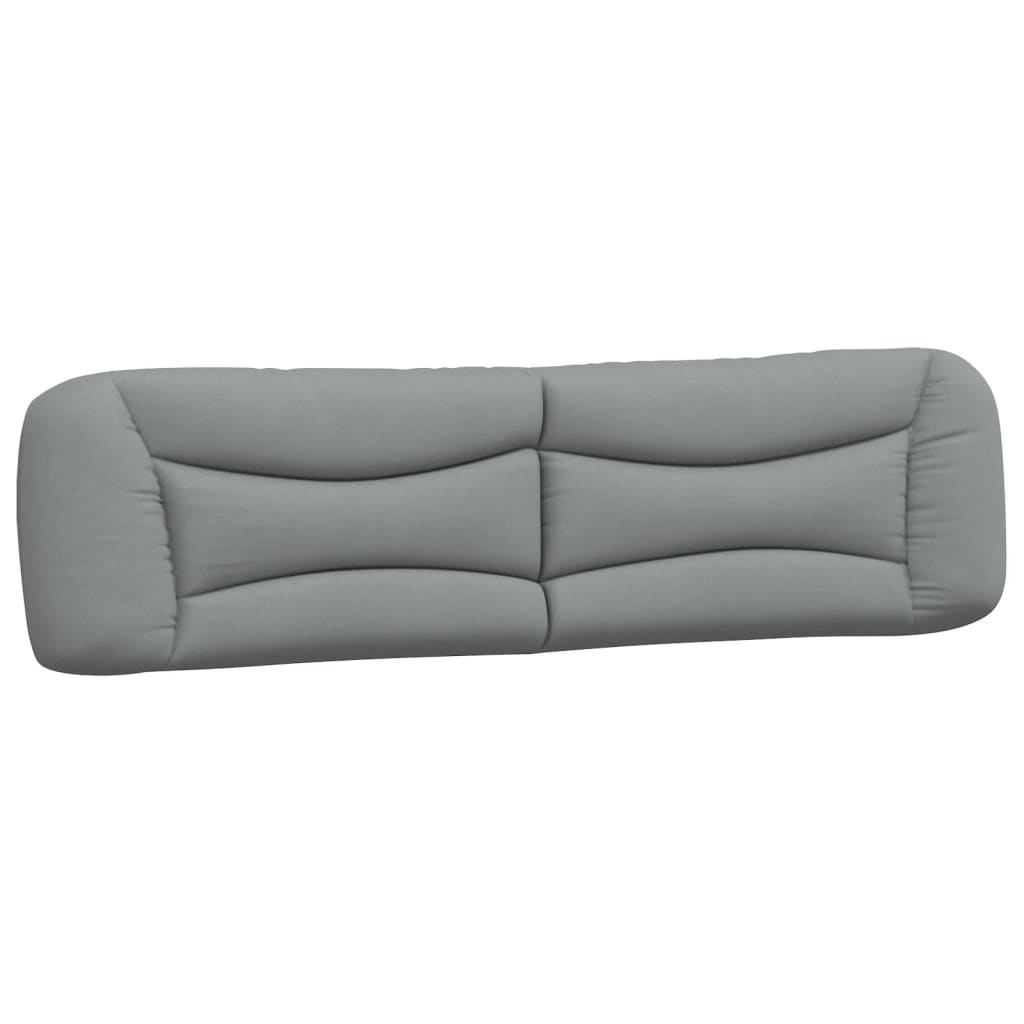 LED Bed Frame without Mattress  Hvar  Light Grey 200x200 cm Fabric