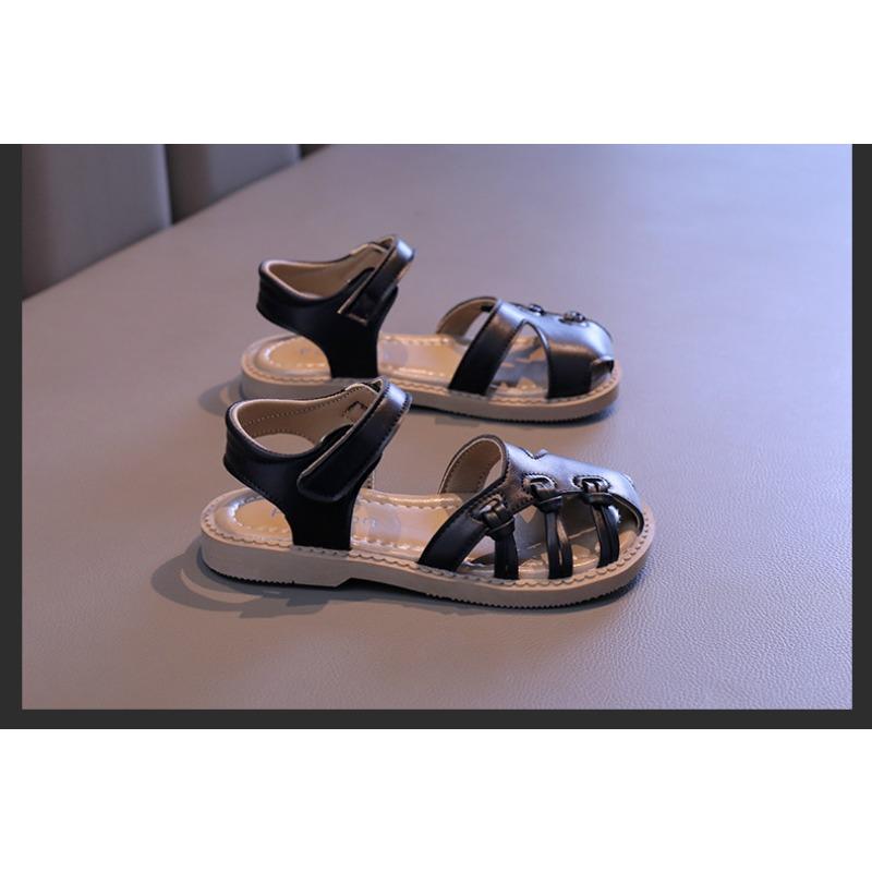 Girls' Sandals Closed-Toe Woven Shoes for Toddlers & Young Kids, Soft-Sole Beach Sandals for Children Girls' Party Shoes