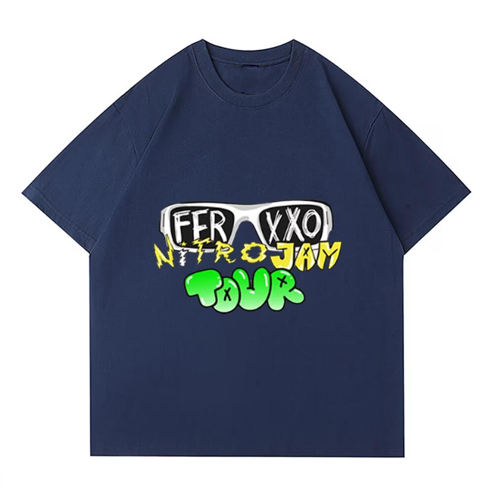 Feid Ferxxo Nitro Jam Tour Tshirt 90s Rapper Shirt Cotton Unisexs Unisexs 2026 Summer Streetwear Y2k Style Fashion Retro Shirt